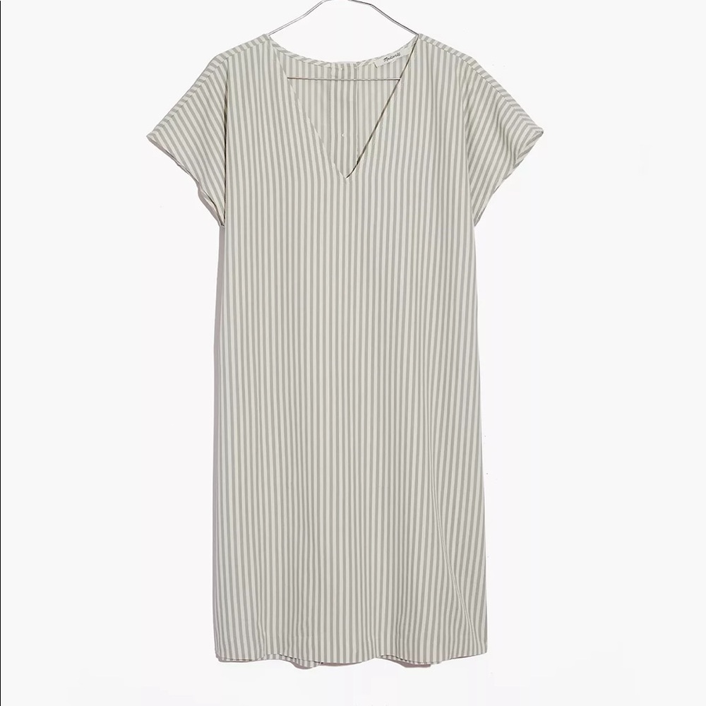 Madewell Button-back easy dress in stripe